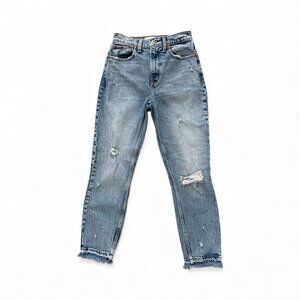 Women's Abercrombie & Fitch Distressed High Rise Mom Jeans, size 2 regular/26